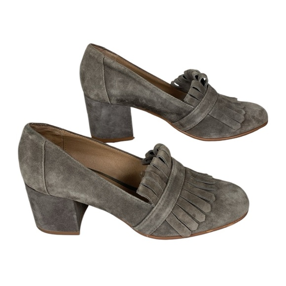 Steve Madden Kate Suede Fringed Loafer Pump Size 6.5 - Picture 3 of 13
